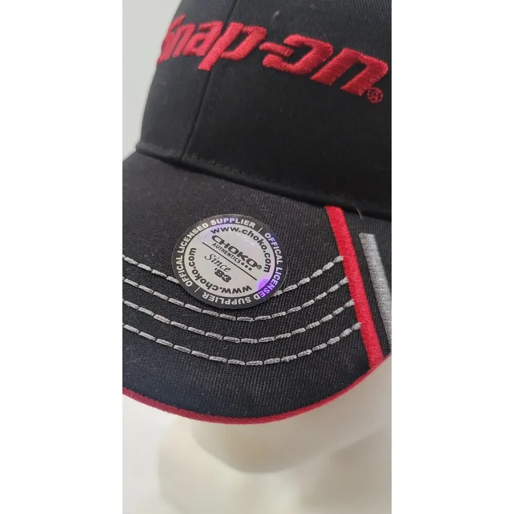 N) Snap-On Tools Choko Authentics Snap Back Black Red Promo Peak Cap Hat